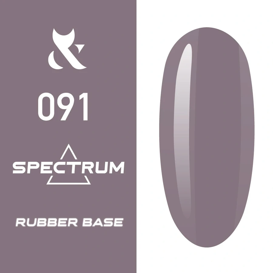 Кольорова каучукова база FOX Spectrum Rubber Base 091 сіро-ліловий, емаль 14 мл