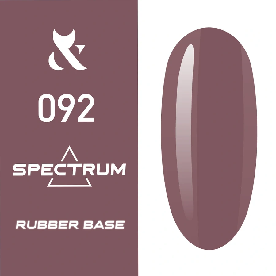 Кольорова каучукова база FOX Spectrum Rubber Base 092 коричнево-рожевий, емаль 14 мл