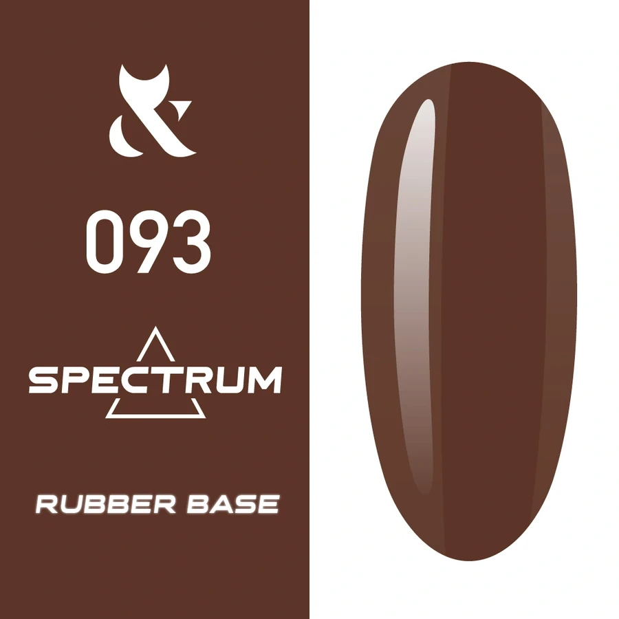 Кольорова каучукова база FOX Spectrum Rubber Base 093 коричневий, емаль 14 мл