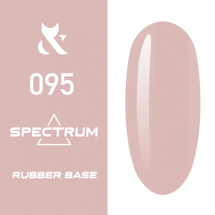Кольорова каучукова база FOX Spectrum Rubber Base 095 рожево-коричневий, емаль 14 мл