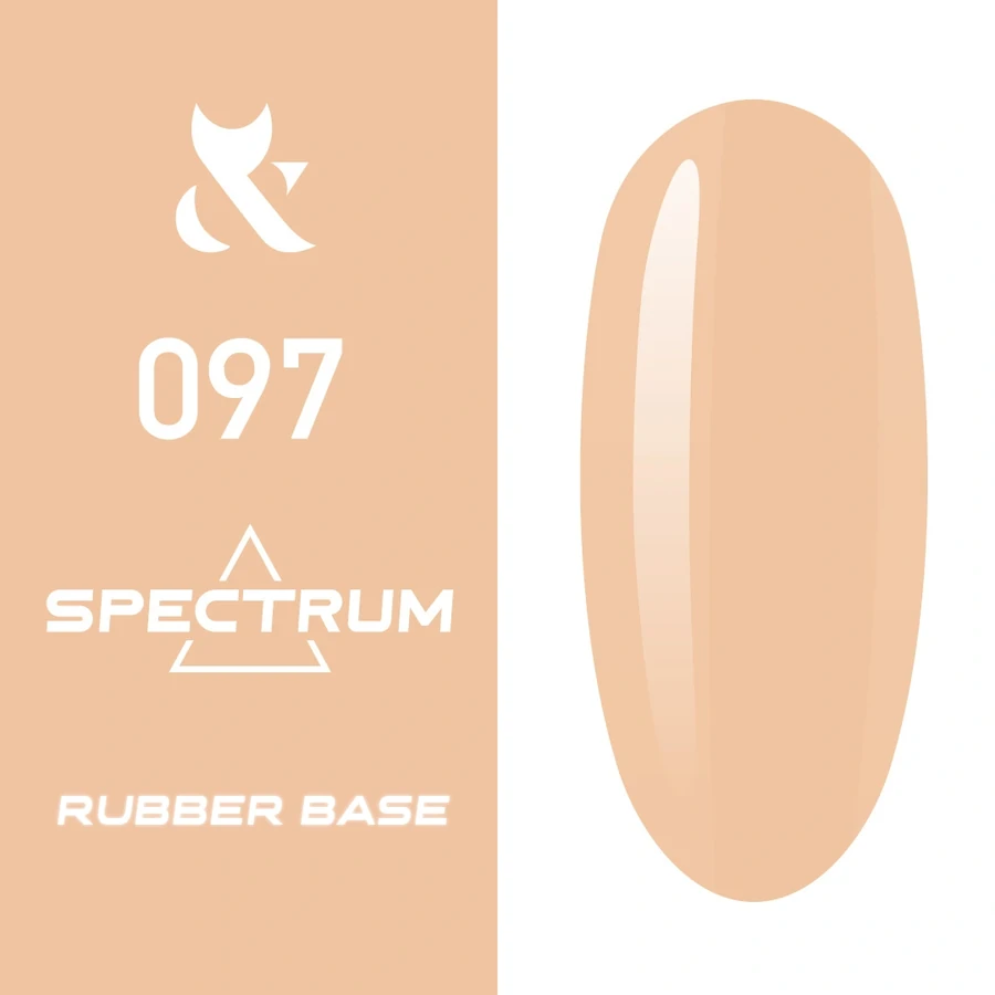Кольорова каучукова база FOX Spectrum Rubber Base 097 персиковий, емаль 14 мл