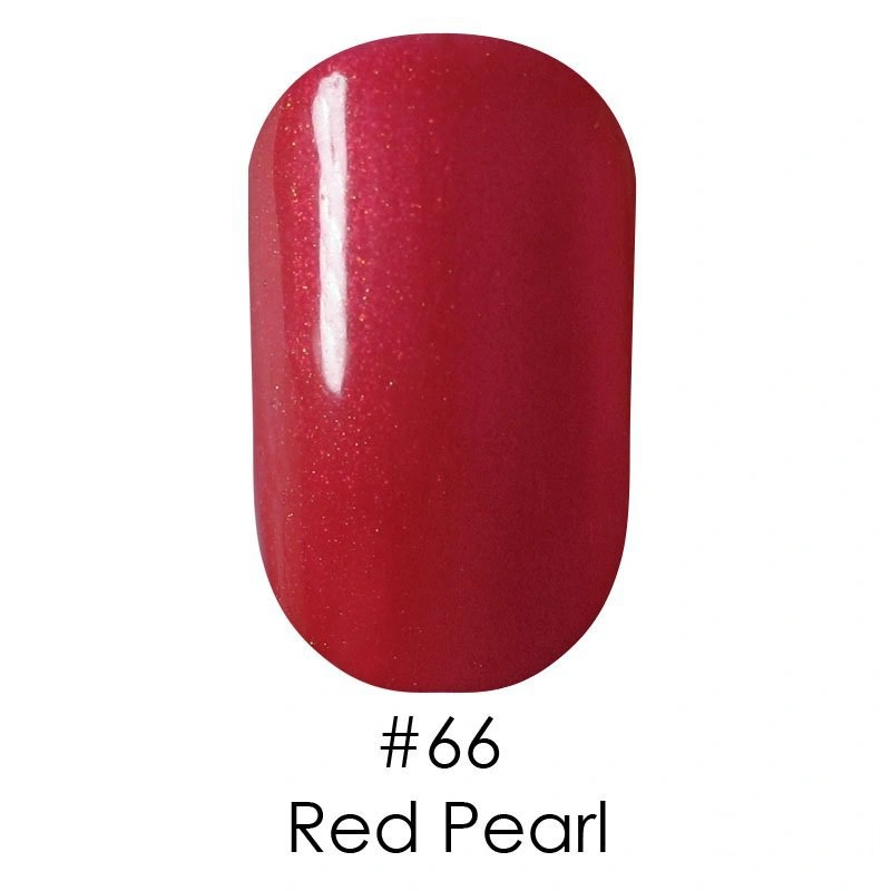 Гель лак Naomi Gel Polish №66 Red Pearl блискучий червоно-малиновий 12 мл