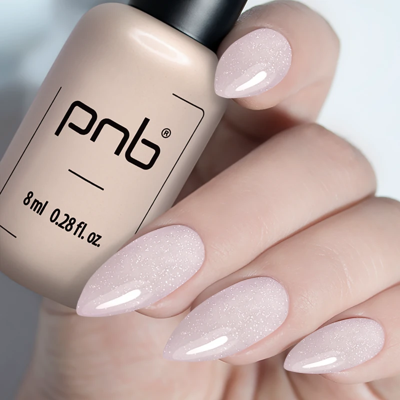 Світловідбивна база для нігтів PNB Crystal Base Milk молочна 8 мл