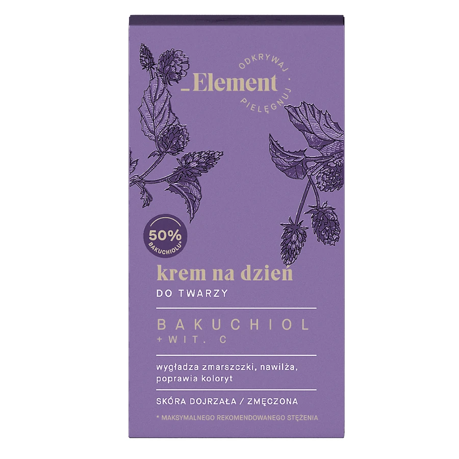 Денний крем для обличчя Element Face Day Сream with Bakuchiol & Vitamin C з бакучиолом та вітаміном C 50 мл