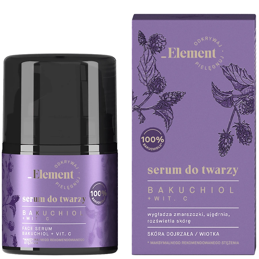 Сироватка для обличчя Element Bakuchiol Face Serum + Vitamin C з бакучиолом та вітаміном С 30 мл