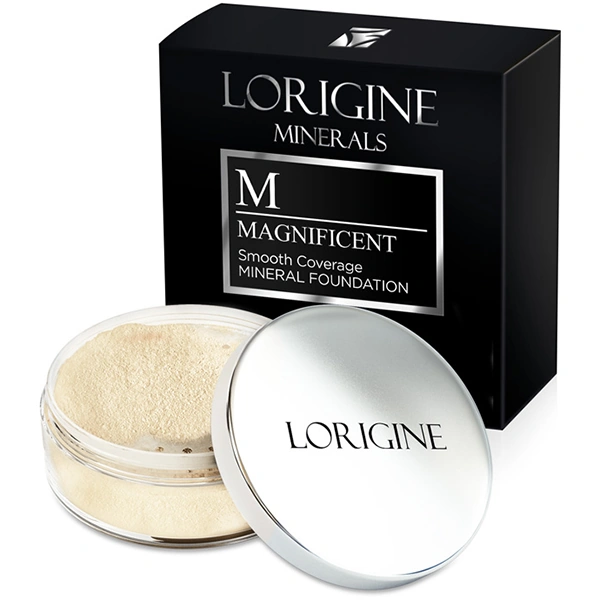 Мінеральна пудра, що розгладжує Lorigine Minerals Magnificent Smooth Coverage Mineral Foundation Powder 01 для фіксації макіяжу 10 г
