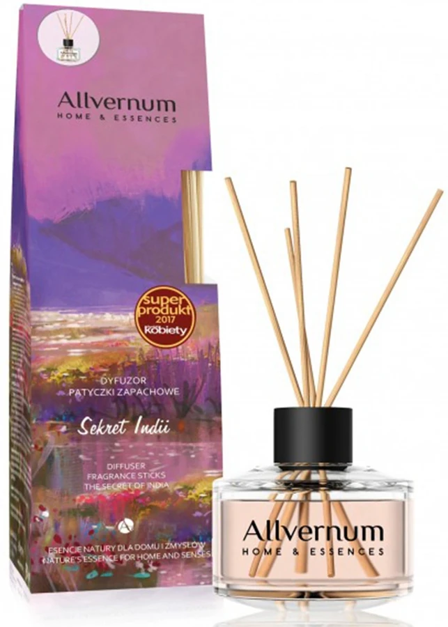 Аромадифузор з паличками таємниця Індії Allvernum Aroma Diffuser for Home Secret Indii 50 мл