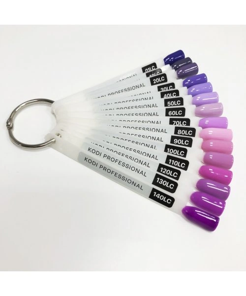 Палітра відтінків гель-лаків колекції Lilac Kodi Gel Polish Pallete Lilac Collection