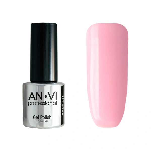 Гель-лак ANVI №004 Pink Cloud рожевий, емаль 9 мл