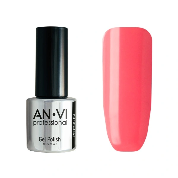 Гель-лак ANVI №013 Light Plumeria коралово-рожевий, емаль 9 мл