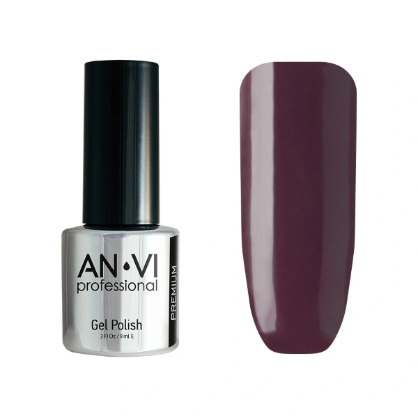 Гель-лак ANVI №030 Darc Lilac фіолетово-коричневий, емаль 9 мл