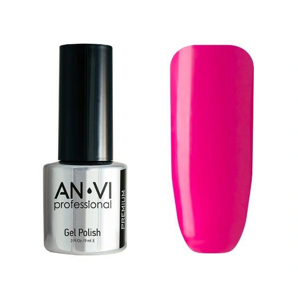 Гель-лак ANVI №032 Dangerous Magenta рожевий маджент, емаль 9 мл
