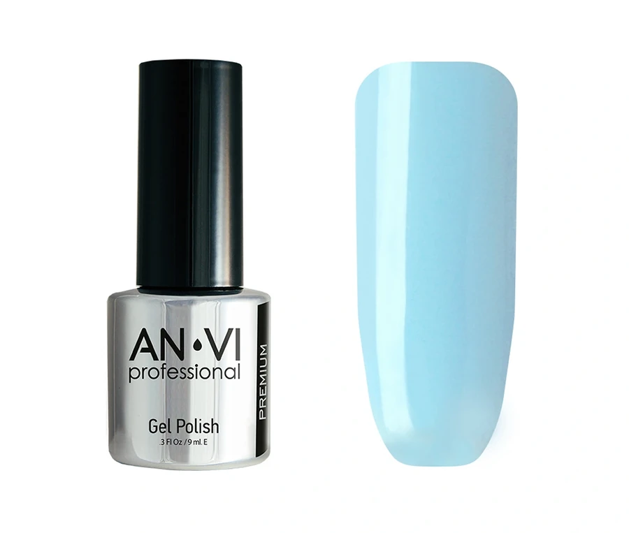 Гель-лак ANVI №035 Blue Laguna блакитний, емаль 9 мл