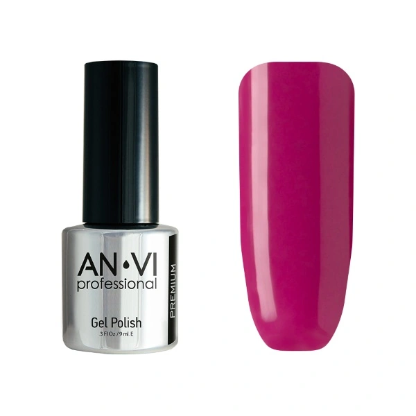 Гель-лак ANVI №044 Purple Confetti фіолетовий з рожевим підтоном, емаль 9 мл