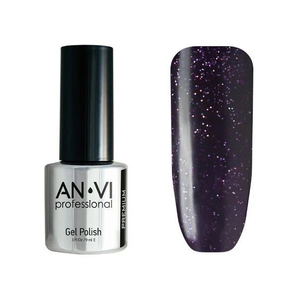 Гель-лак ANVI №064 Rainbow Secret синій, з голографічним шиммером 9 мл