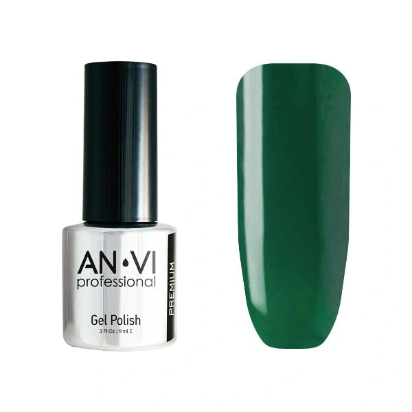 Гель-лак ANVI №069 Aloe Grove зелений, емаль 9 мл
