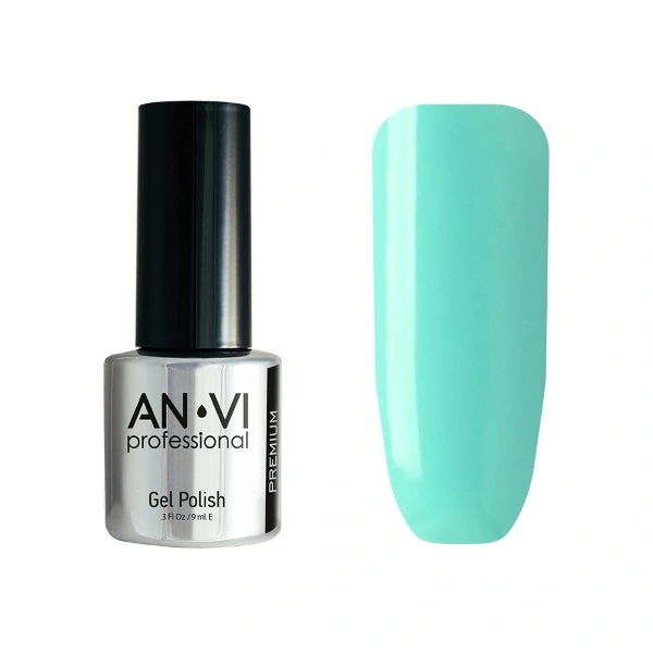 Гель-лак ANVI №071 Kiwi Bubble бірюзовий, емаль 9 мл