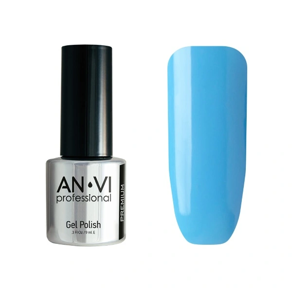 Гель-лак ANVI №075 Pacific Glass блакитний, емаль 9 мл
