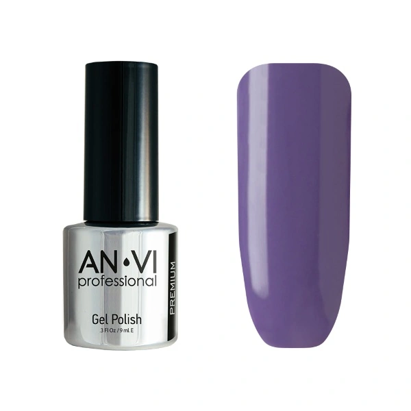 Гель-лак ANVI №078 Mauve Flover ніжний фіолетовий, емаль 9 мл