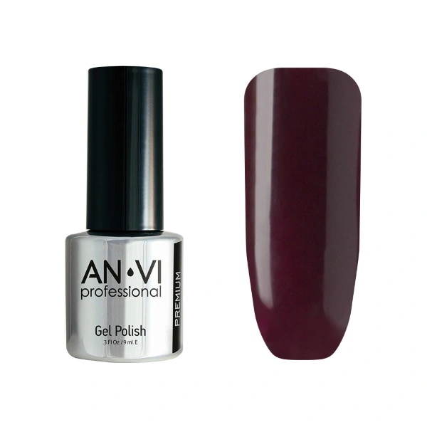 Гель-лак ANVI №082 Violet Eggplant баклажанний, емаль 9 мл