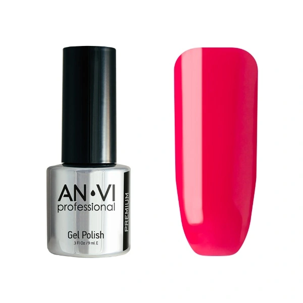 Гель-лак ANVI №089 Pricilla Pink ярко0рожевий, емаль 9 мл