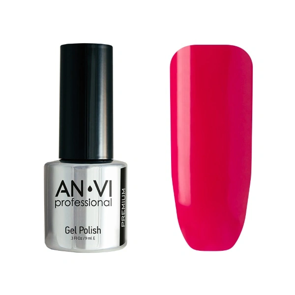 Гель-лак ANVI №092 Crimson Lips малиновий, емаль 9 мл