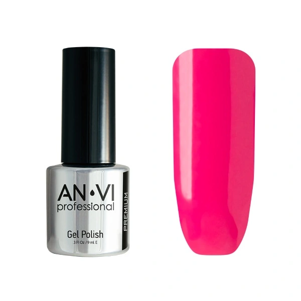 Гель-лак ANVI №094 Peony Petal яскраво-рожевий, емаль 9 мл