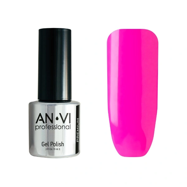 Гель-лак ANVI №095 Cheefful Flamingo фуксія, емаль 9 мл