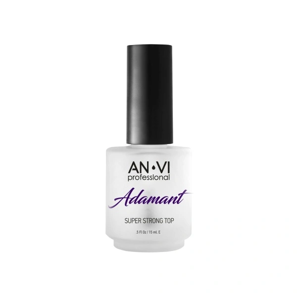 Закріплювач для лаку ANVI Super Strong Top ADAMANT з ефектом блиску 15 мл