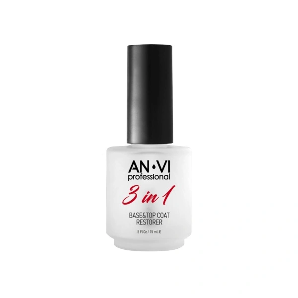 База+Топ+зміцнення ANVI Base&Top Coat Restorer 3 in 1 3 в 1 15 мл