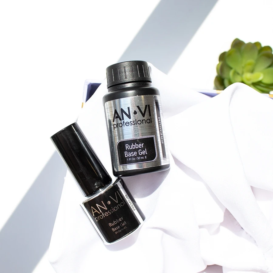Каучукове базове покриття для гель-лаку ANVI Rubber Base Gel 9 мл