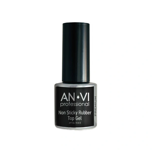 Каучукове верхнє покриття ANVI Non Sticky Rubber Top Gel без липкого шару 9 мл