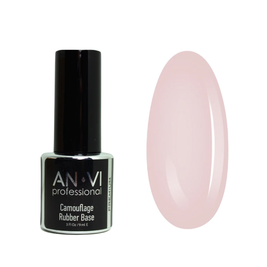 Кольорова камуфлююча база ANVI Camouflage Rubber Base №01 Pink Bliss 9 мл