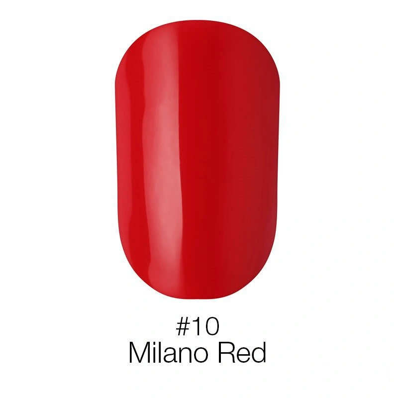 Гель-лак Naomi Gel Polish №10 Milano класичний червоний, емаль 6 мл