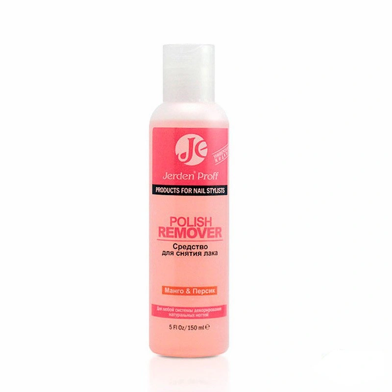 Рідина для зняття лаку з ацетоном Манго та Персик Jerden-Proff Mango та Peach Polish Remover Acetone 150 мл