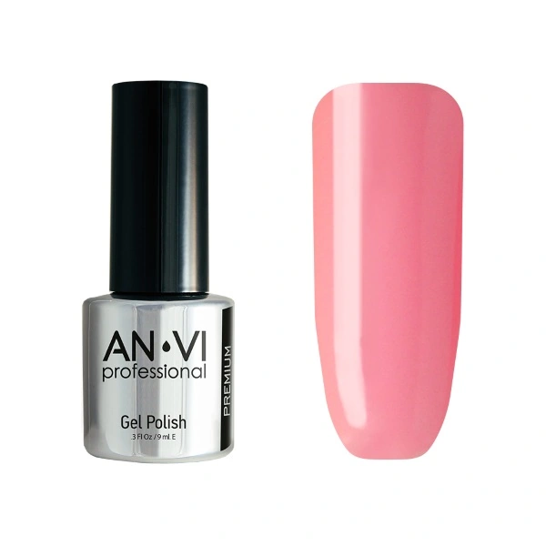 Гель-лак ANVI №121 Camellia Smile теплий рожевий, емаль 9 мл