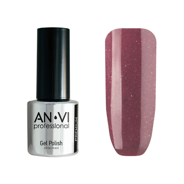 Гель-лак ANVI №127 Primerose Fashion світло-коричневий, з мікроблиском 9 мл