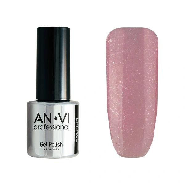 Гель-лак ANVI №133 Sweet Shine бузково-рожевий, з мікроблиском 9 мл