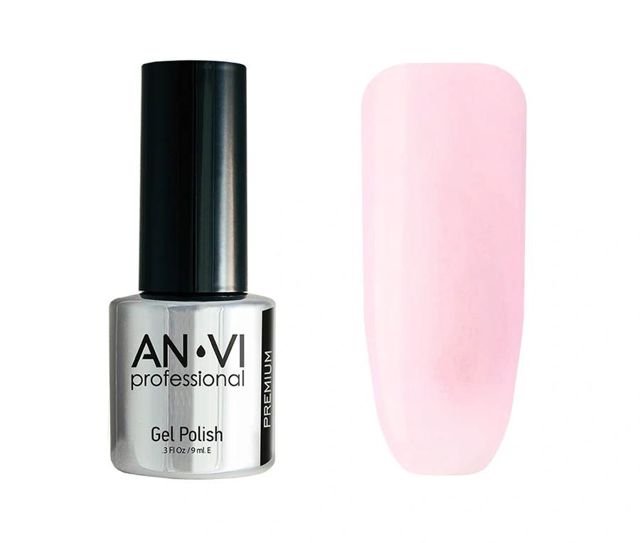 Гель-лак ANVI №160 Blond in Law світло-рожевий френч, емаль 9 мл