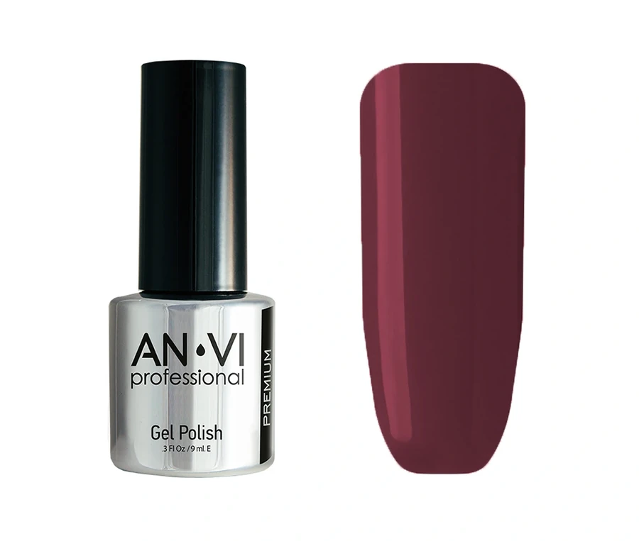 Гель-лак ANVI №178 Moca Chic бордовий, емаль 9 мл