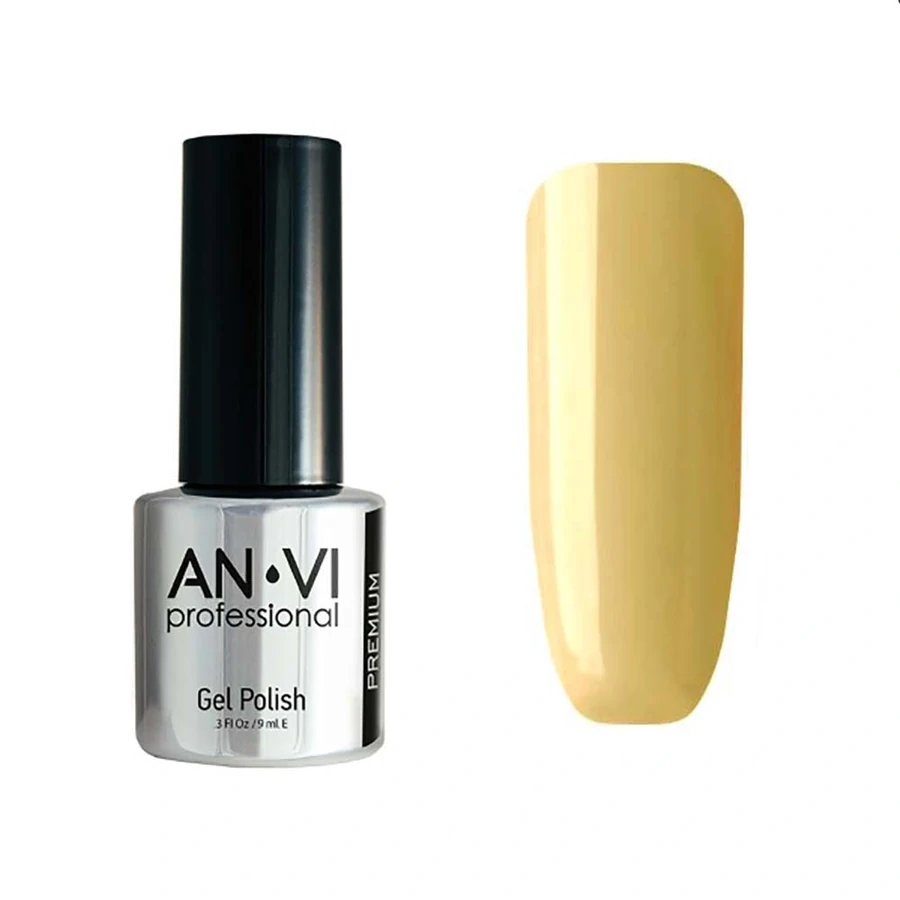 Гель-лак ANVI №182 Yellow Valley оливково-жовтий, емаль 9 мл