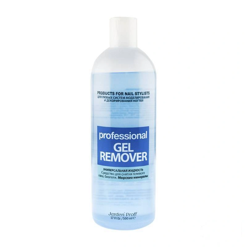 Рідина для зняття гель-лаку та біогелю Jerden-Proff Sea Minerals Gel Remover Морські Мінерали 500 мл