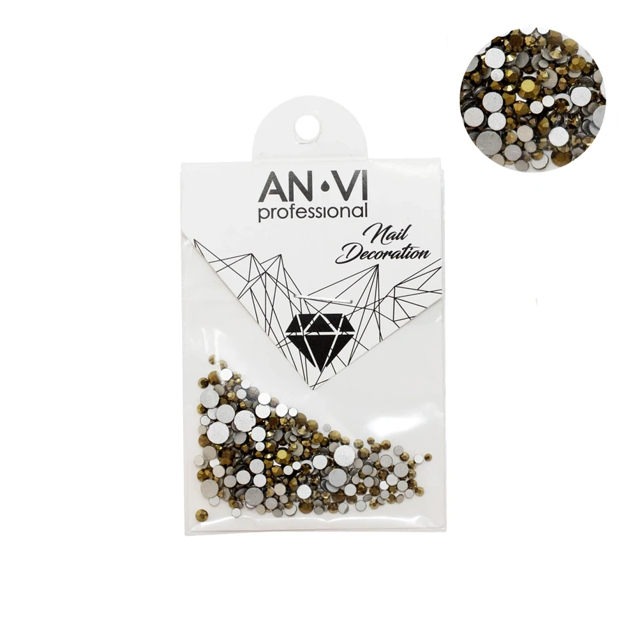 Стрази сваровські ANVI Swarovski MIX Gold №14 золото 200 шт
