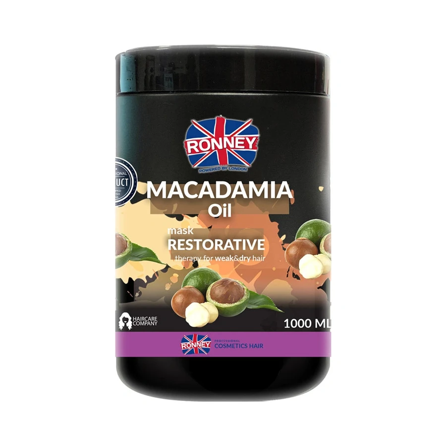 Маска для слабкого та сухого волосся Ronney MACADAMIA OIL Маска зміцнююча для слабкого та сухого волосся 1000 мл
