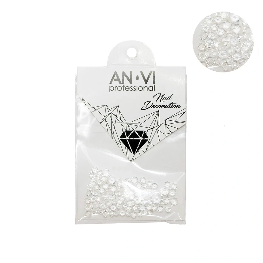 Стрази сварівські ANVI Swarovski MIX Crystal №8 прозорі 200 шт
