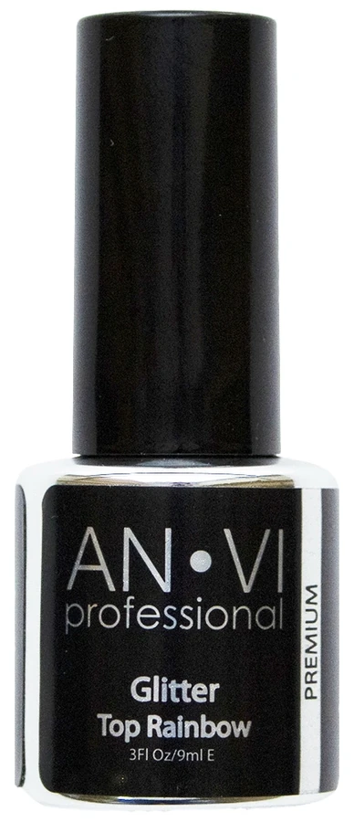 Закріплювач для гель-лаку ANVI Glitter Top Rainbow сяючий голографічний 9 мл