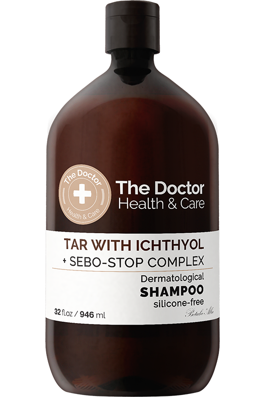 Шампунь для волосся дігтярний з іхтіолом The Doctor Health&Care Tar with Ichthyol + Sebo-Stop Complex Shampoo 946 мл