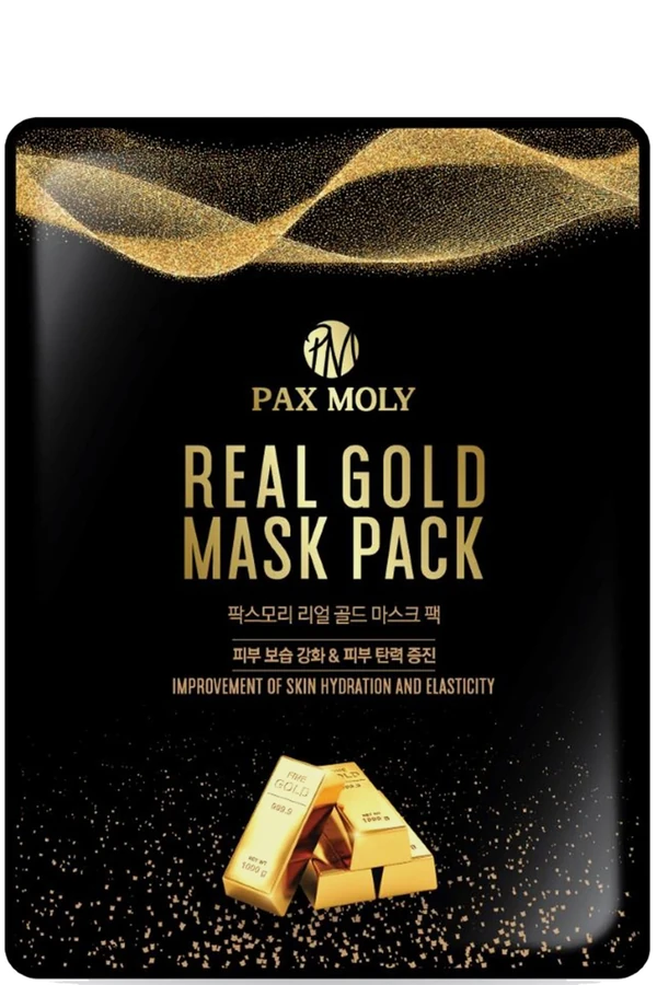 Тканинна маска для обличчя PAX MOLY Real Gold Mask Pack з колоїдним золотом 25 мл
