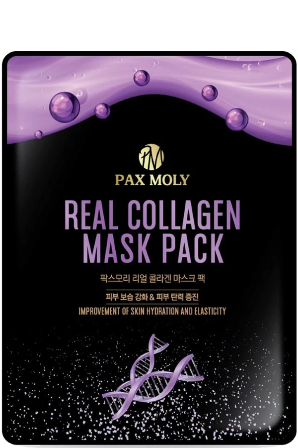 Тканинна маска для обличчя PAX MOLY Real Collagen Mask Pack з колагеном 25 мл