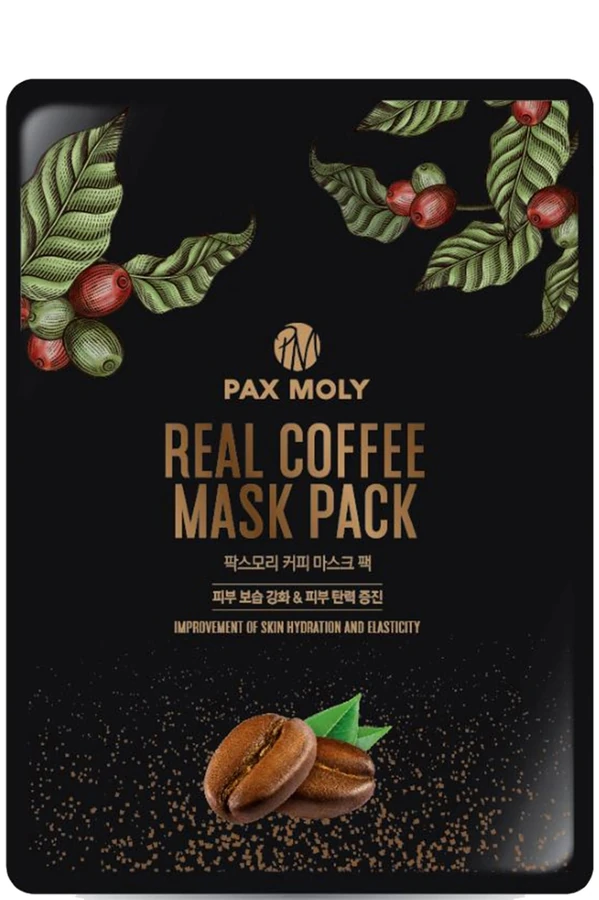 Тканинна маска для обличчя PAX MOLY Real Coffee Mask Pack кава 25 мл